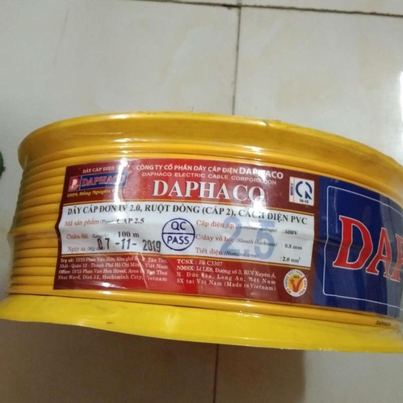 DÂY ĐIỆN ĐƠN CV FADACO/DAPHACO (CUỘN 100 MÉT)
