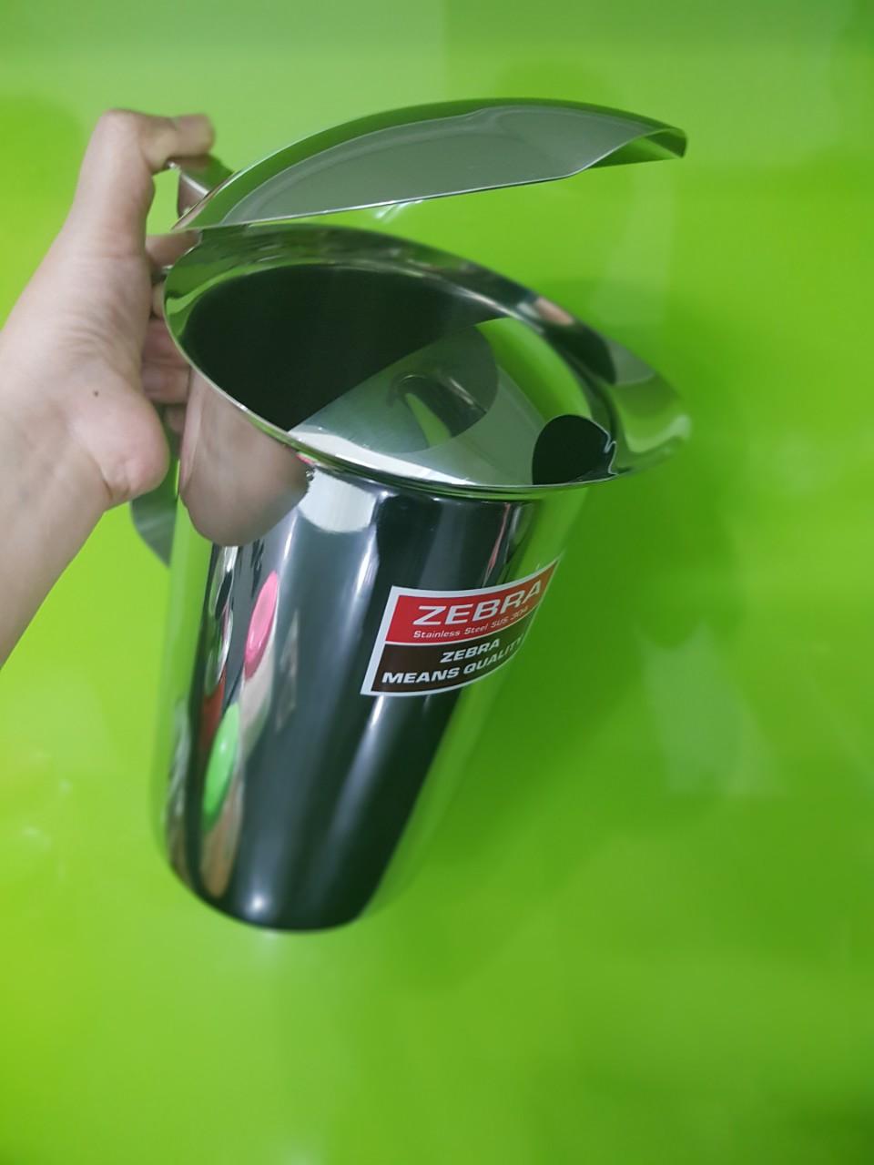 [HCM]CA NƯỚC INOX ZEBRA 11CM CÓ NẮP 1.9L - 115012