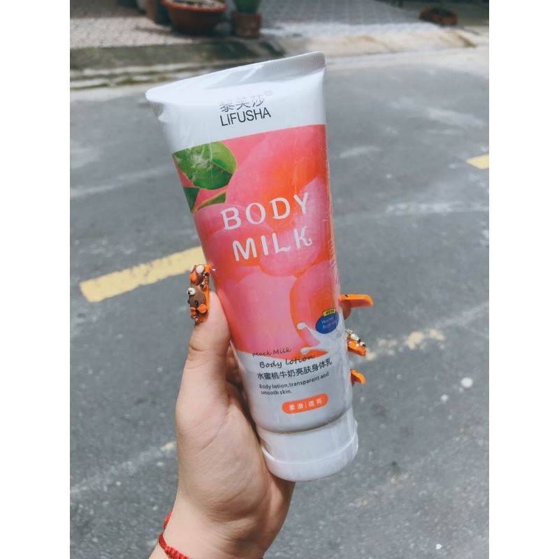 KEM DƯỠNG TRẮNG DA TRÁI ĐÀO TUÝP 200ML Sữa dưỡng thể đào dưỡng ẩm trắng da Peach Milk Body Lotion SỮA DƯỠNG THỂ TRẮNG DA CHIẾT XUẤT TRÁI ĐÀO NHẬT BẢN 200ML/1 CHAI - DƯỠNG ĐÀO