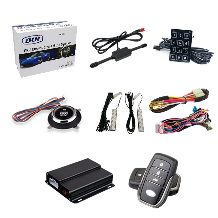 Bộ chìa khoá thông minh smart key chính hãng ovi - nút nhấn start stop, điều khiển đề nổ từ xa, tự động khoá mở cửa, khoá mở cốp xe