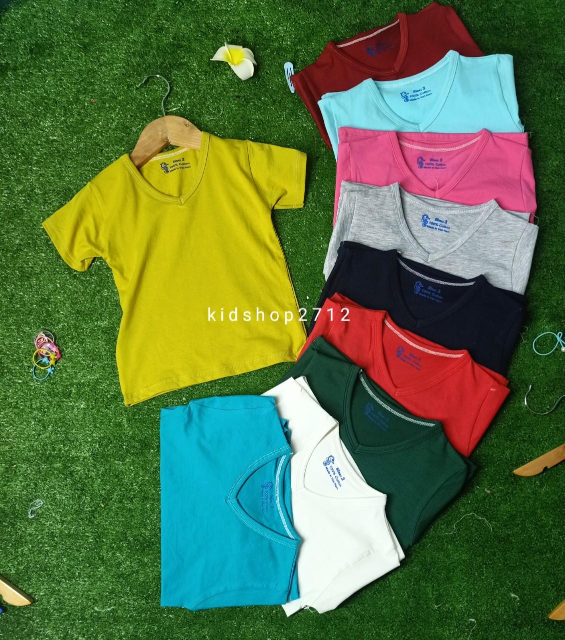 SET 5 ÁO THUN CỔ TIM CHO BÉ GÁI