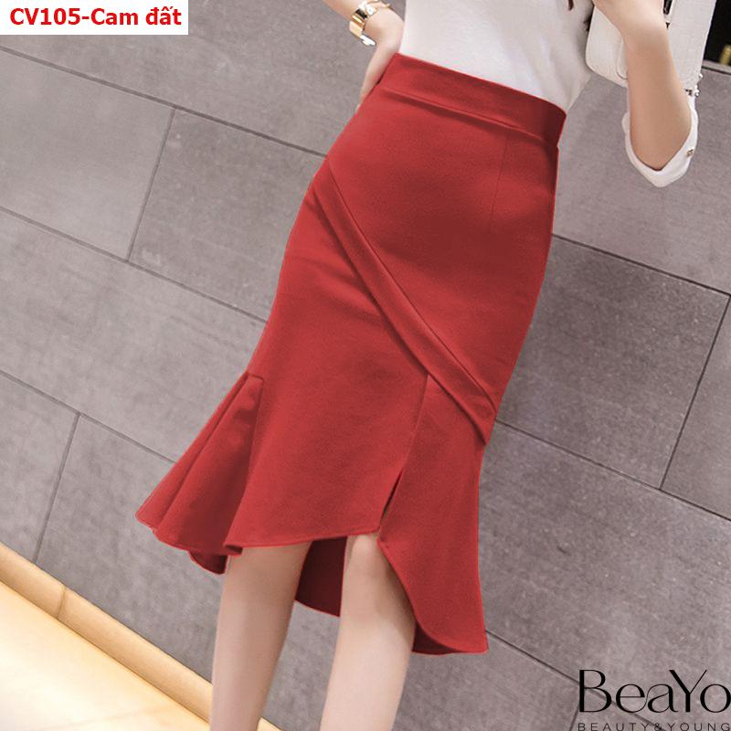 [HCM]CV105- Chân Váy đuôi cá phối viền xéo