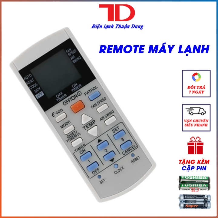 Remote máy lạnh, điều khiển dành cho điều hoà PANASONIC Eion - Điện Lạnh Thuận Dung