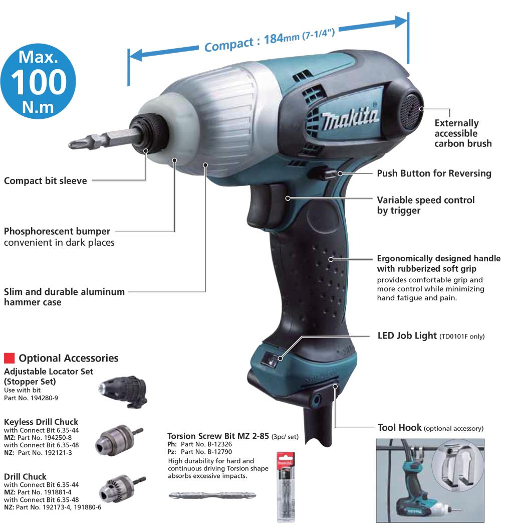 [HCM]MÁY VẶN VÍT MAKITA TD0101F