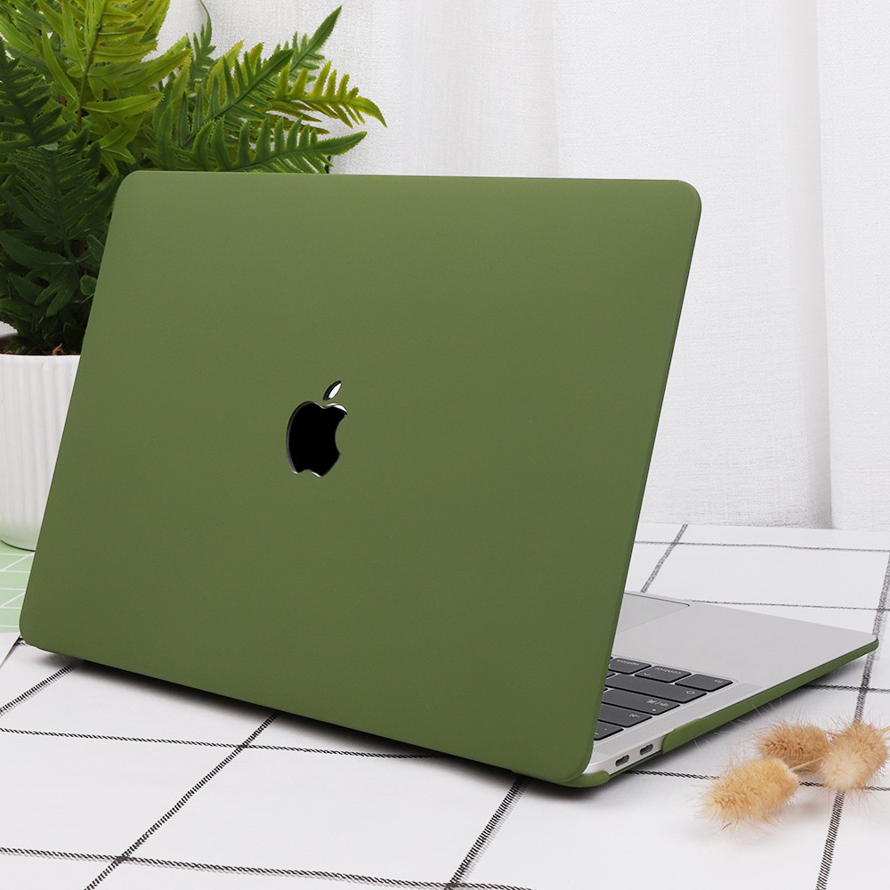 Combo Case ,Ốp + Phủ Phím Macbook Xanh Rêu ( Tặng Nút Chống Bụi )