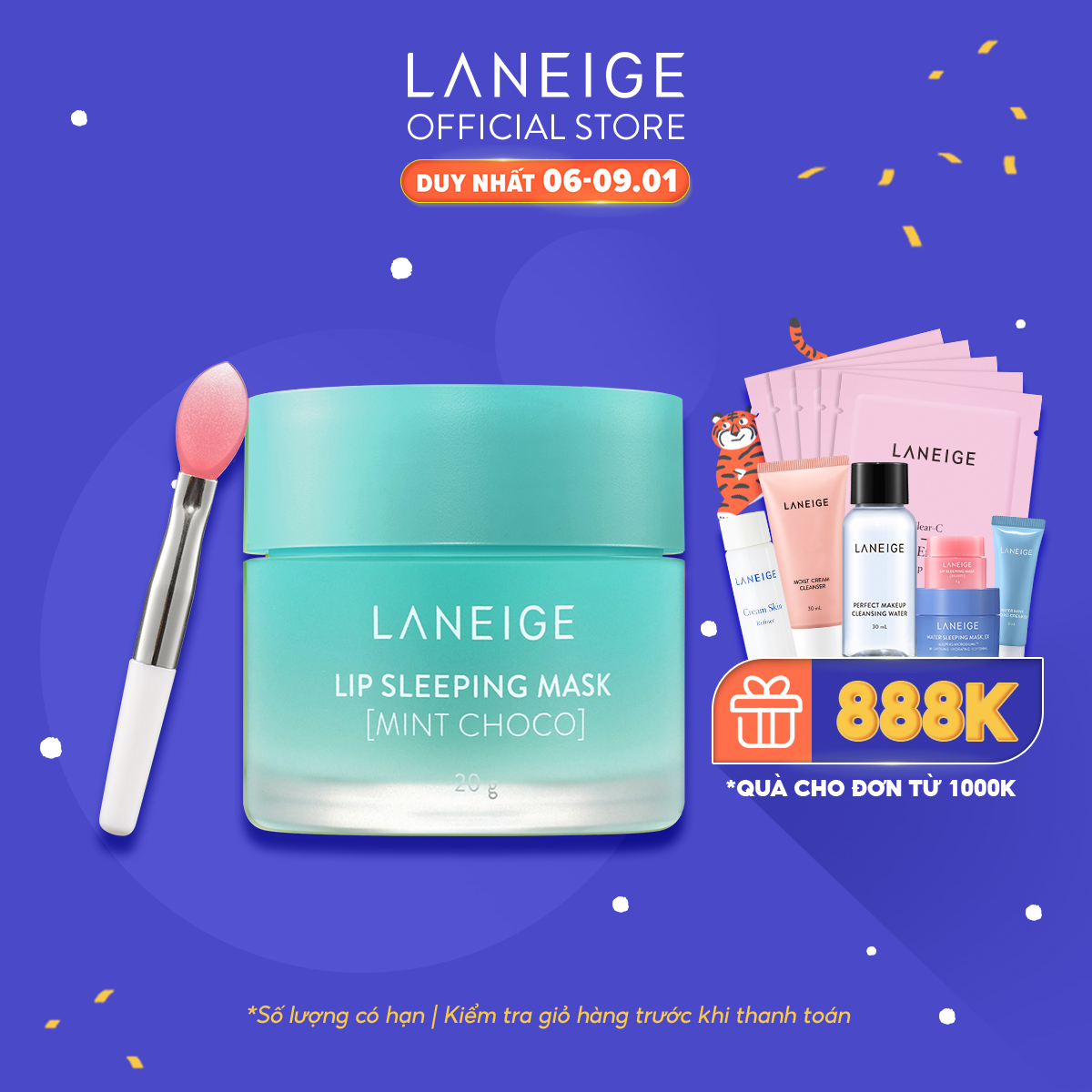 Mặt nạ dưỡng ẩm tối ưu Laneige Lip Sleeping Mask Mint Choco 20g