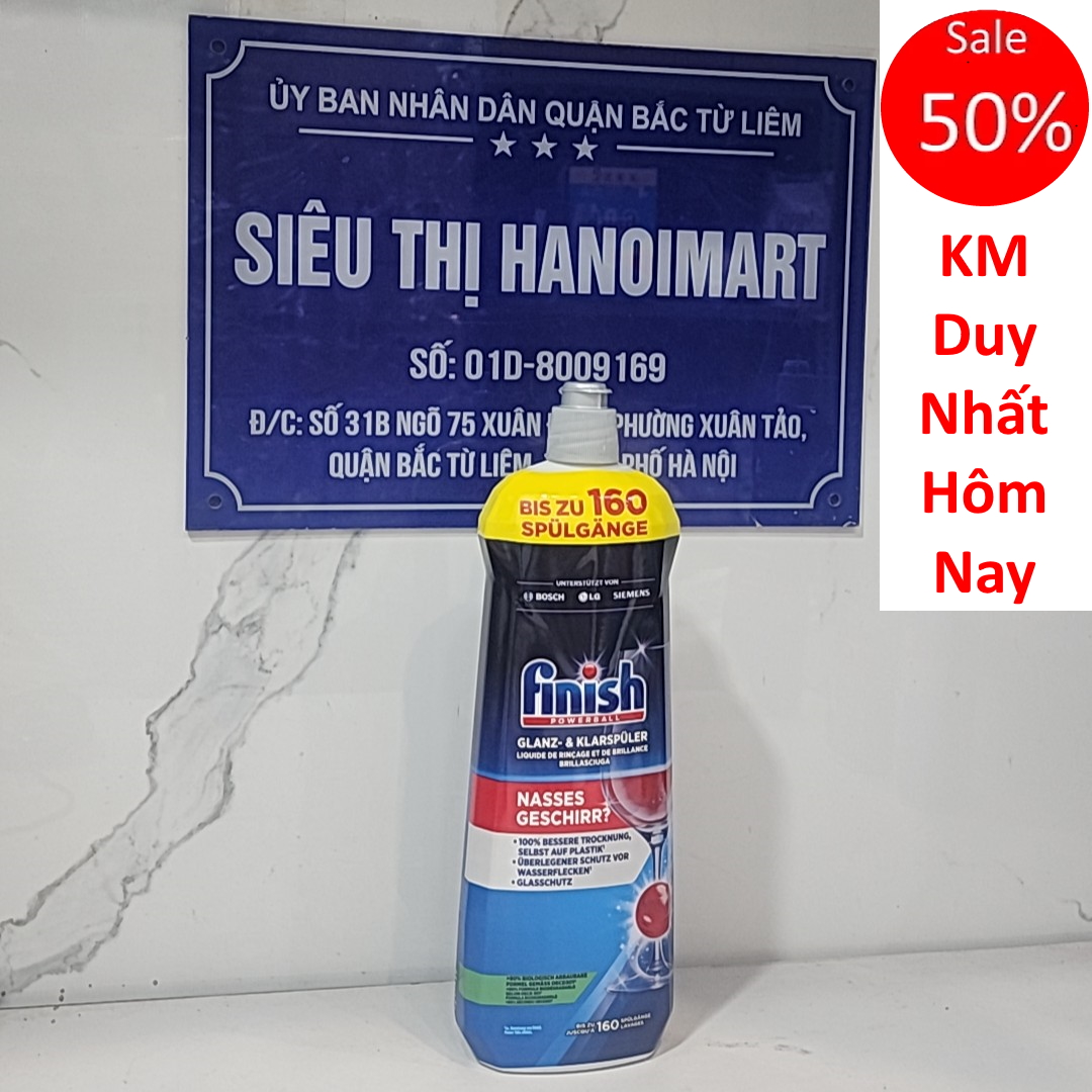 Combo 100 Viên rửa bát Finish all in 1 hoặc Muối rửa bát Finish 1.2kg hoặc Nước làm bóng finish 800ml