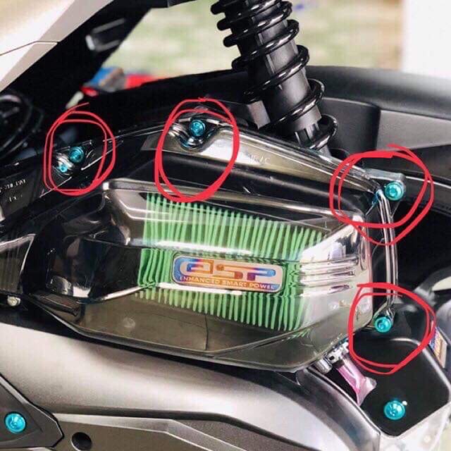 Ốc gr5 5 li xoắn bắt Pô E Vario Ab Vision ,... Giá 1 Con