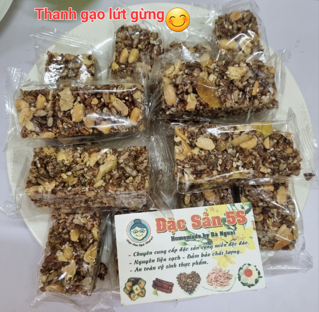 Thanh gạo lứt gừng Đặc sản 5S