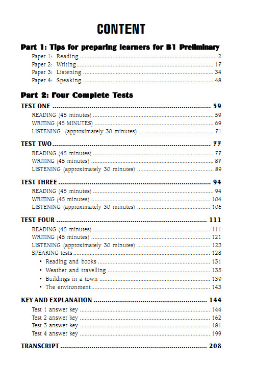 [HCM]Sách - Cẩm nang luyện thi B1 (Preliminary 1 with Answers)