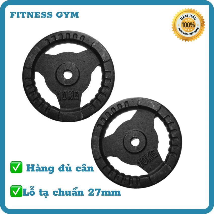 Bộ 2 bánh tạ gang 10kg (gồm 2 miếng)