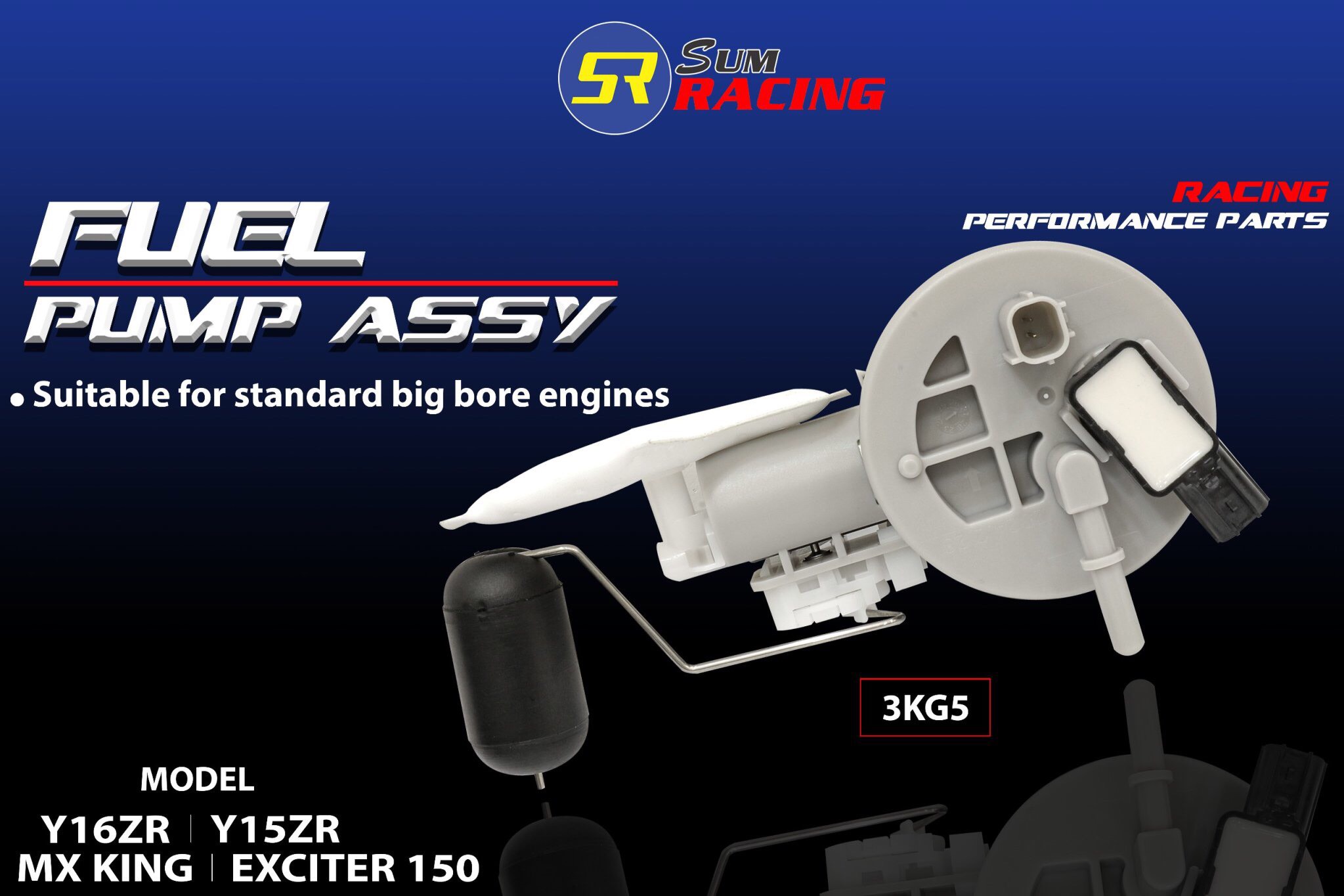 Bơm xăng độ 3.5 kpa 4.2 kpa sum racing sonic / winner / ex150 - ex135 fuel pump assy