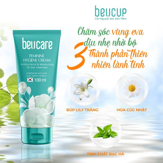 Dung dịch vệ sinh phụ nữ BeUCare 100ml - da nhạy cảm, se khít, dưỡng ẩm, khử mùi, ngăn ngừa...