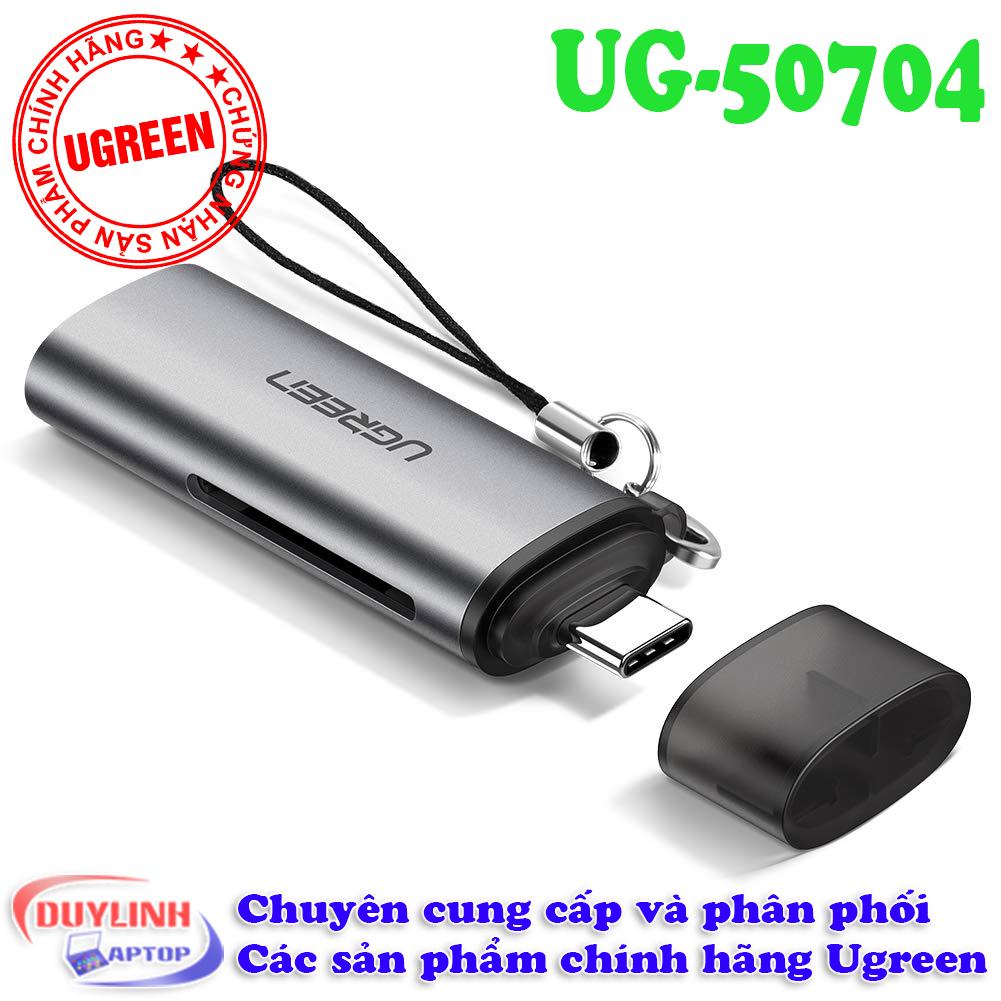 Đầu đọc thẻ nhớ SD/TF  USB Type - C Ugreen 50704