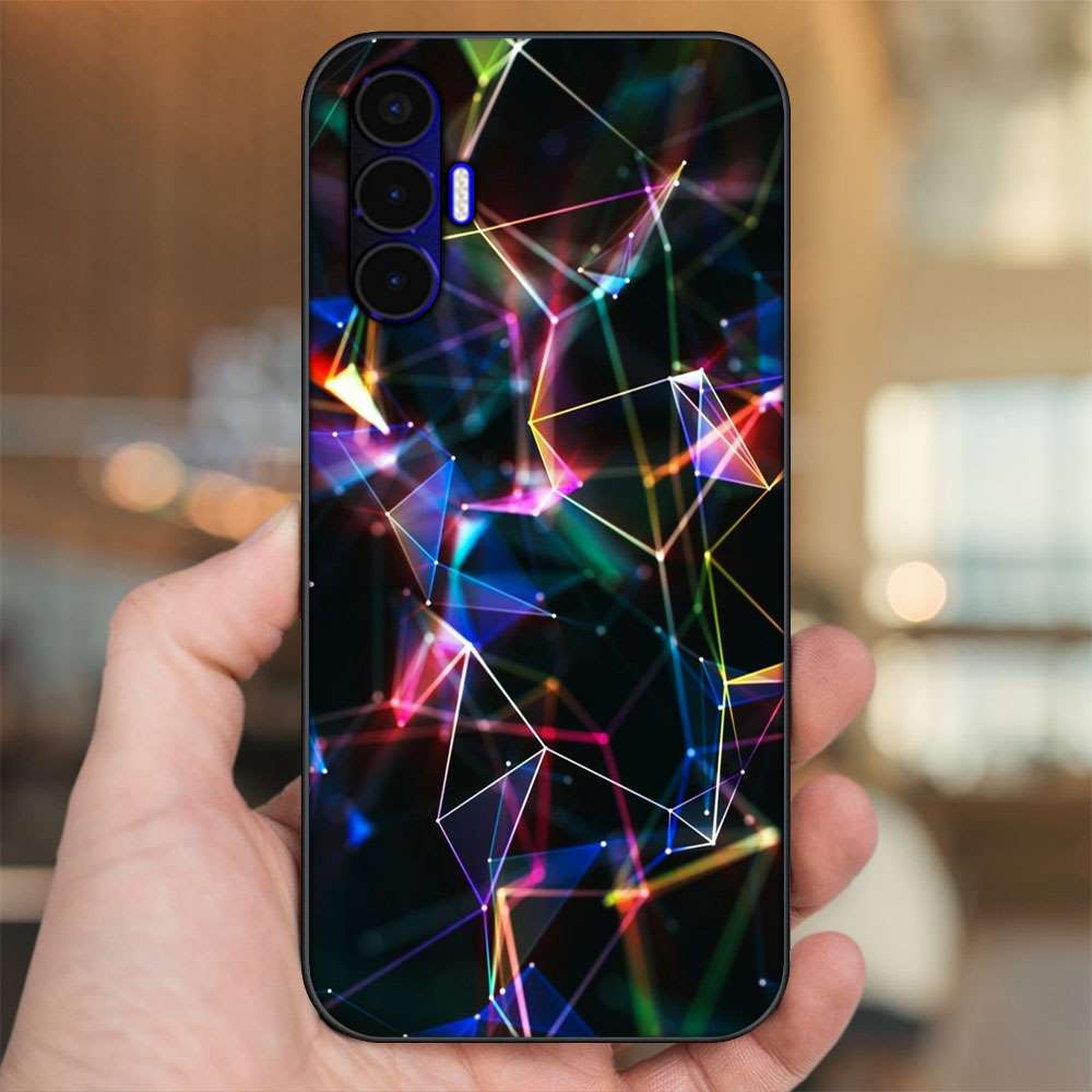 Ốp lưng Tecno Pop 5 viền đen in hình 3D Gaming Rực Rỡ