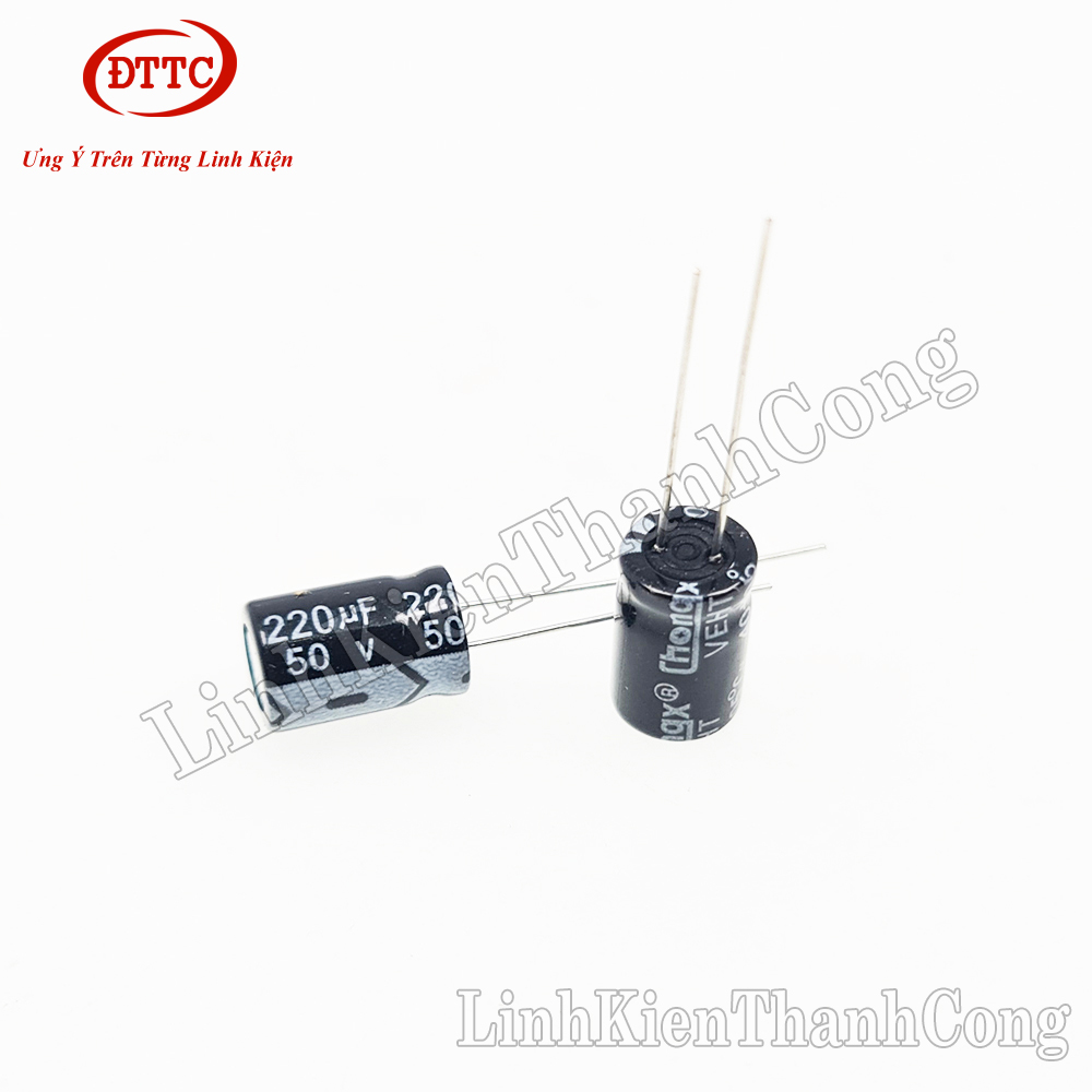 Tụ Hóa 220uF 50V (8x12mm)