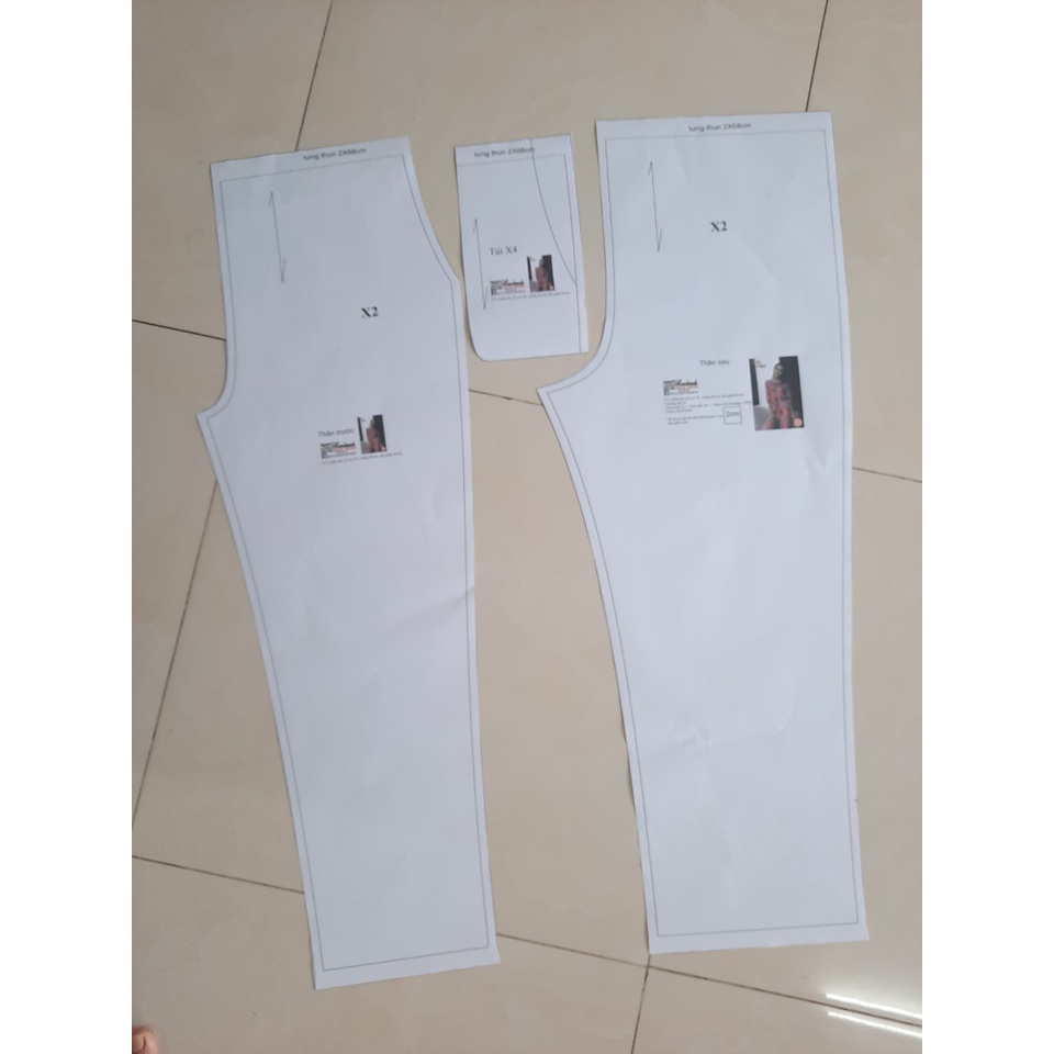 Rập giấy bộ đùi mã 1007 (BẢN VẼ)
