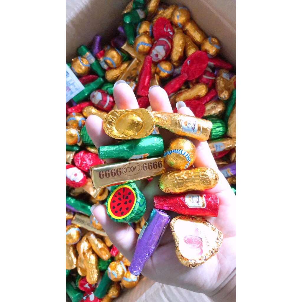 1KG KẸO SOCOLA MIX NHIỀU VỊ NGON