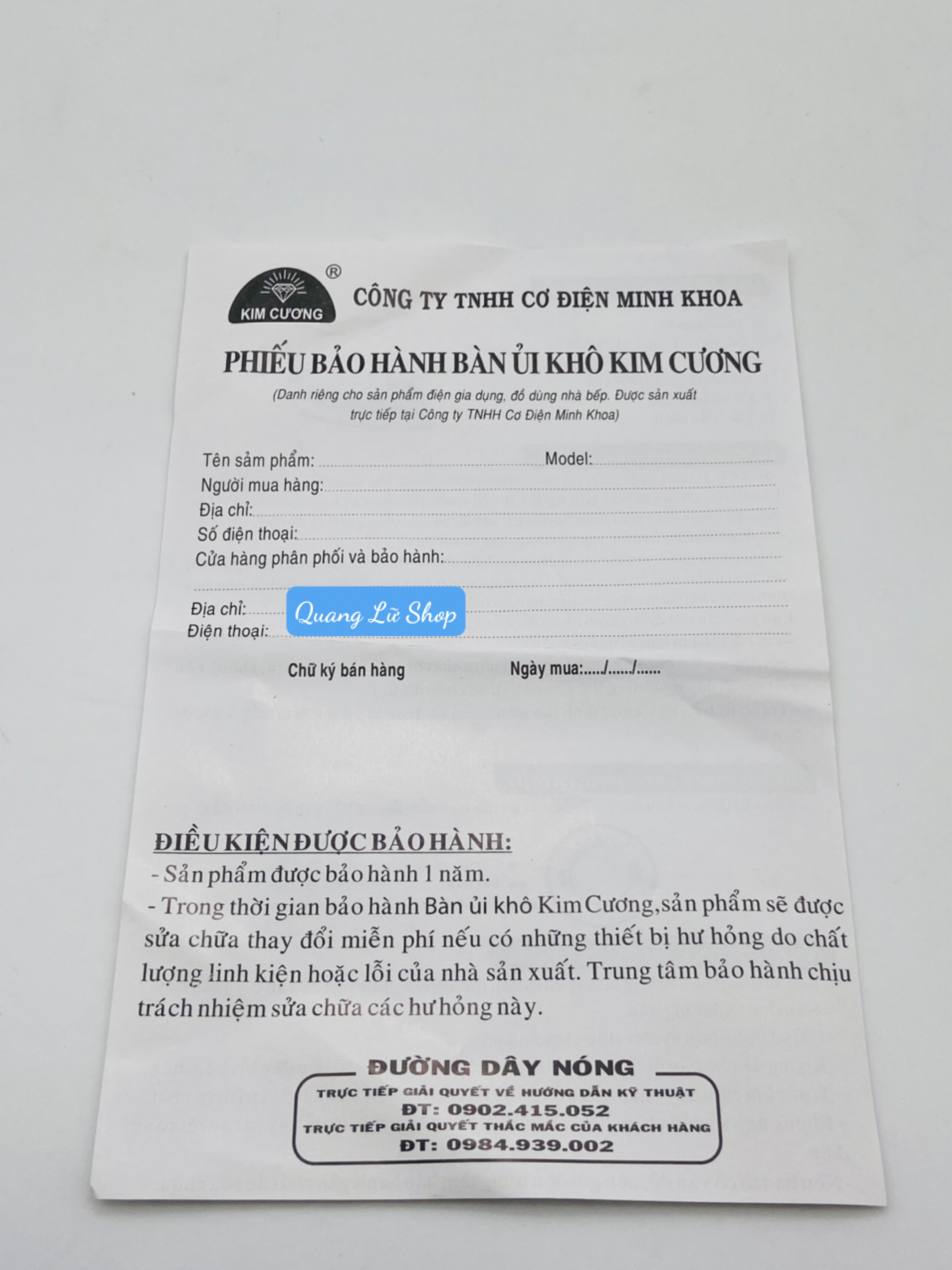 Bàn Ủi KIM CƯƠNG KCBU-T602