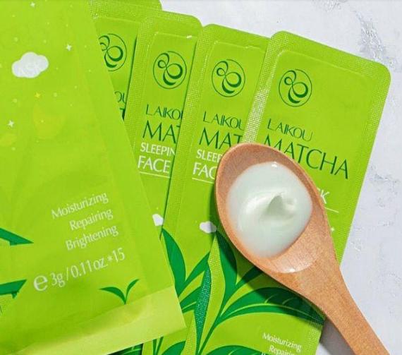 [NỘI ĐỊA TRUNG] Bịch 15 Gói Mặt Nạ Ngủ Trà Xanh Matcha Mud Mask Laikou