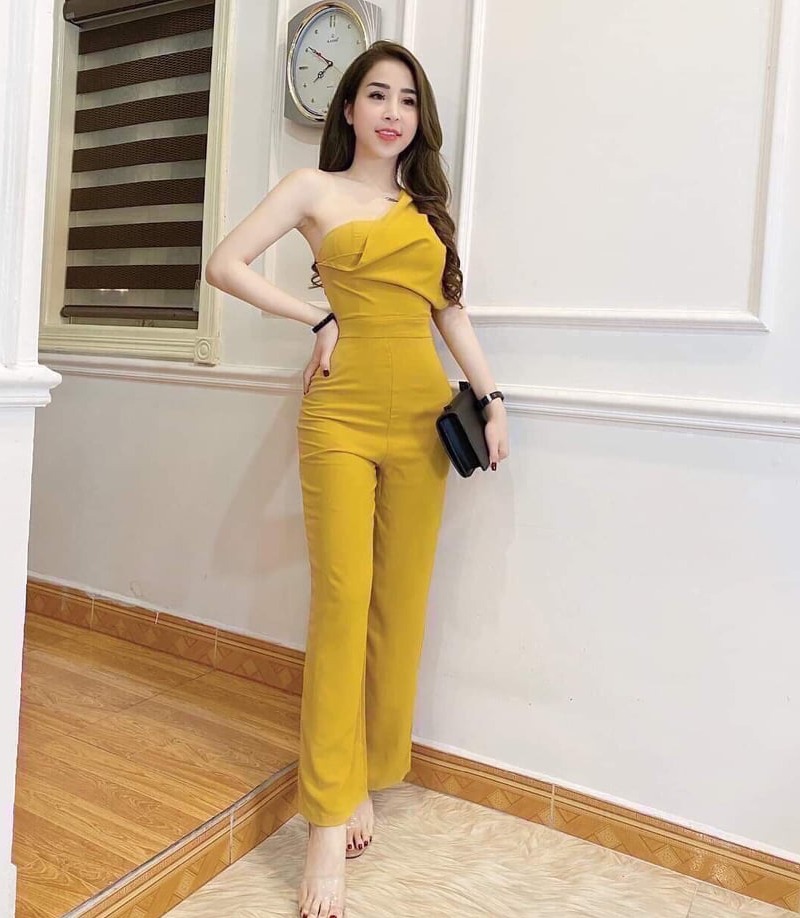 JUMPSUIT NỮ LỆCH VAI ( CÓ MÚT NGỰC )