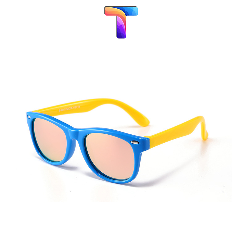 [Nhiều màu] Mắt kính râm trẻ em tráng gương phân cực Polarized D802
