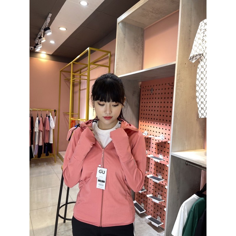 Áo chống nắng GU túi ZIP - Chất thun lanh dạng HẠT
