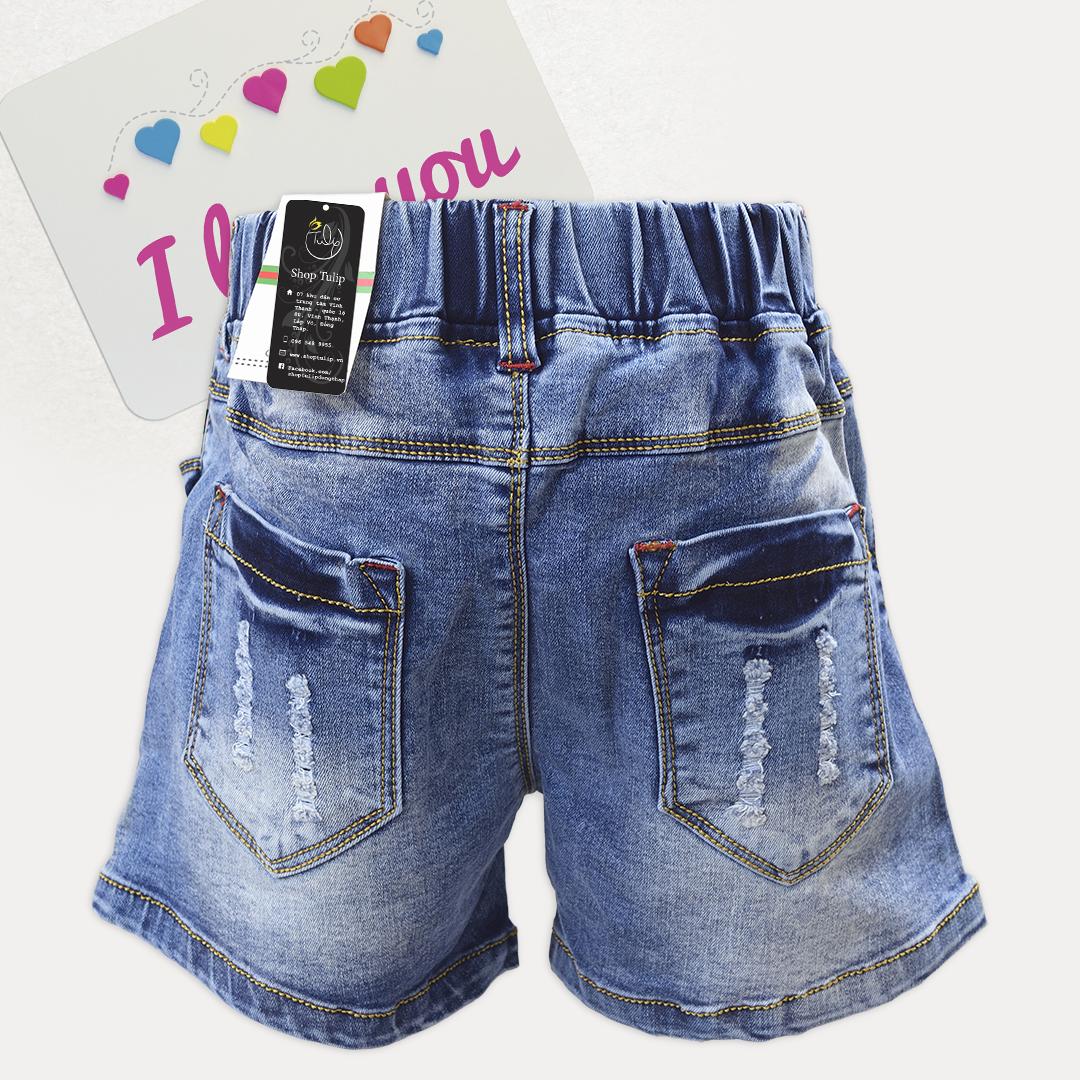 Quần short jean thun cho bé gái size đại