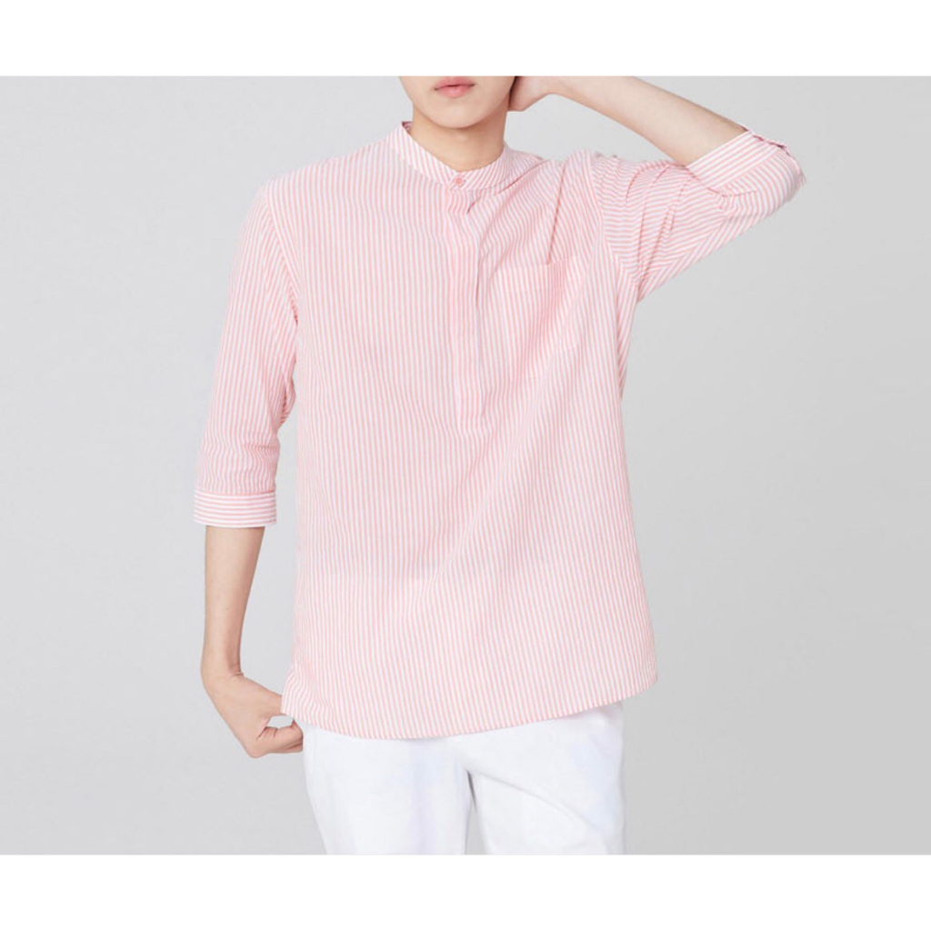 Áo sơ mi MindBrigde - Cool Cotton Stripe Pullover Stan Erie MB 3124