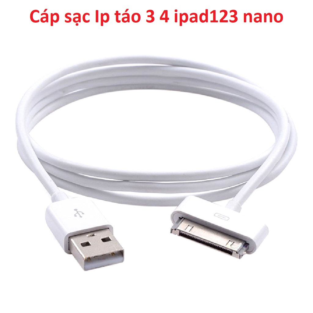 Dây cáp sạc dữ liệu usb cho iphone 4 4s 3g ipod nano ipad 1 2 3