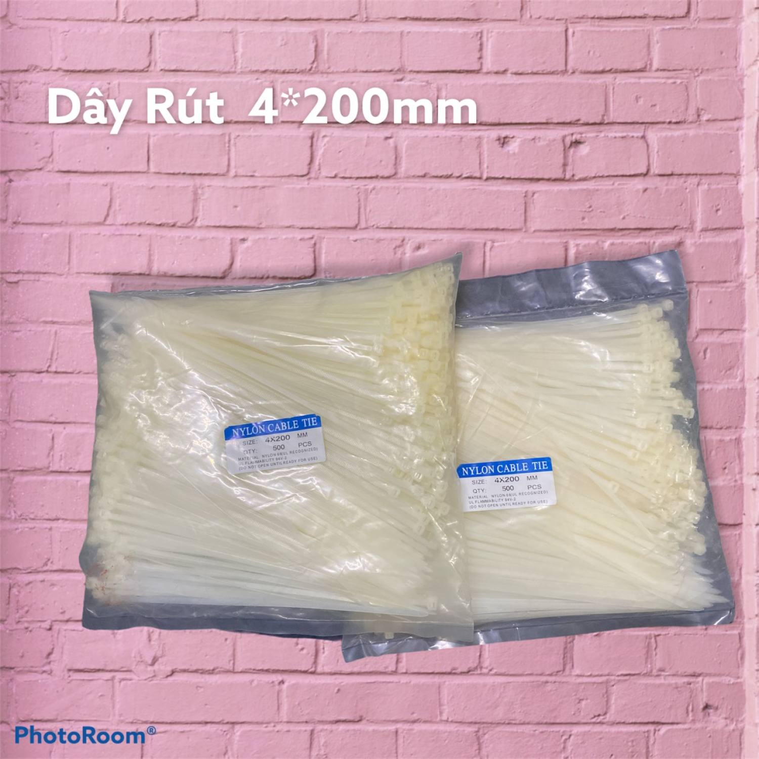 Dây rút nhựa 4*200mm ( ĐÓNG GÓI 1 BỊCH GỒM 500 SỢI DÂY RÚT )