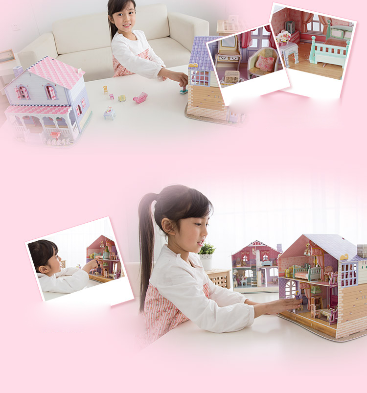 Mô hình giấy 3D CubicFun - Holiday Bungalow - P634h