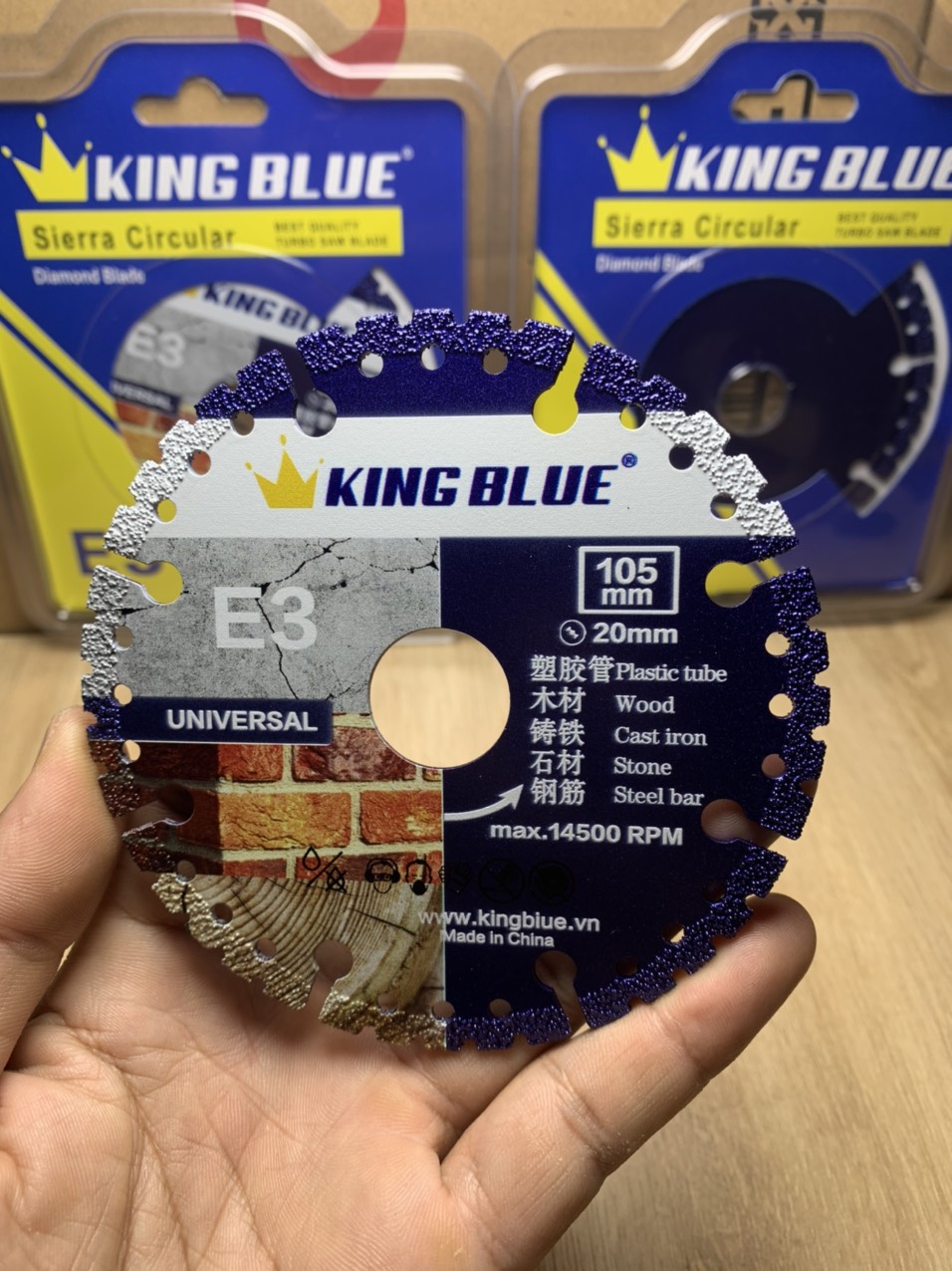King blue quality multifunctional wood iron stone brick cutting blade