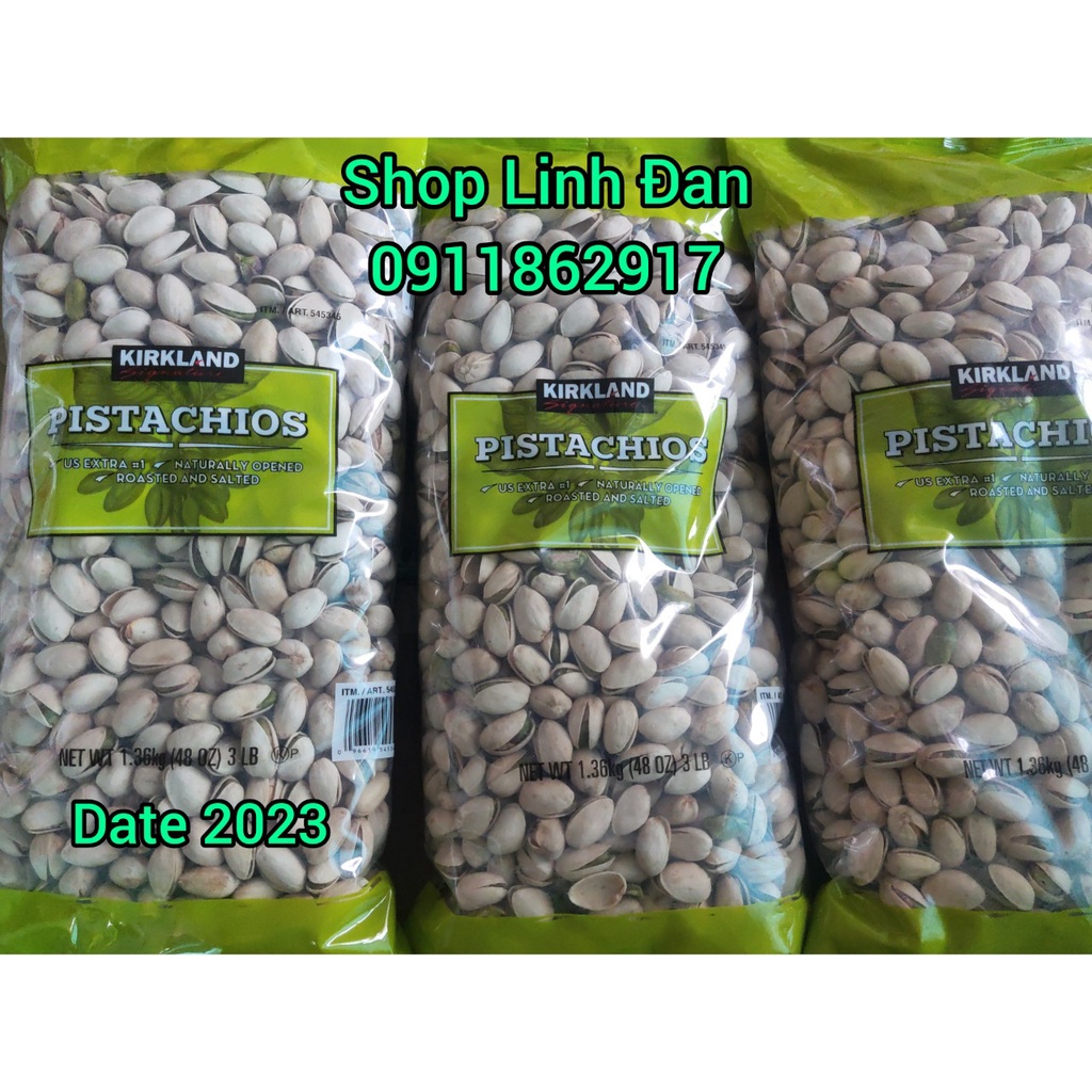 🌺[10-2024] Hạt Dẻ Cười Kirkland 1.36Kg Chuẩn Mỹ (Không Tẩy Trắng, Giòn, Thơm, Ngon)