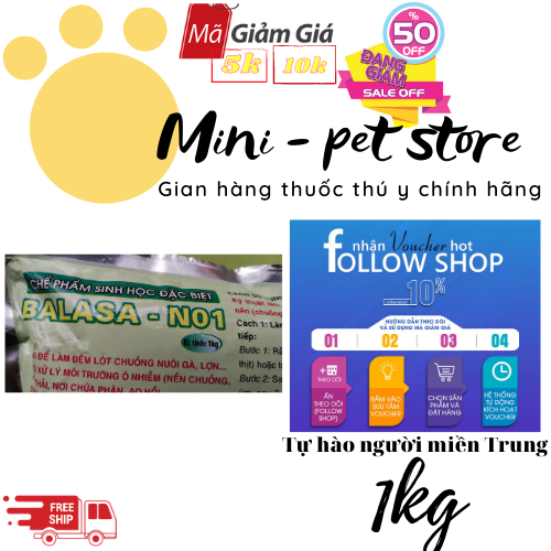 Balasa no1 - 1kg chế phẩm sinh học khử mùi hôi chuồng trại, hố nước phân,nước tiểu, cống rảnh, bể phốt nhà vệ sinh