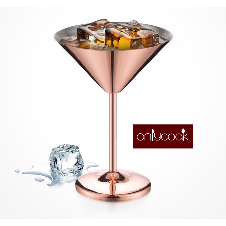 Bộ 2 Ly Cocktail và Ly Rượu Inox 304 - ( Cocktail : 12x16.5cm 230ml ) ( Ly Rượu : 7.5x21.5cm 500ml )