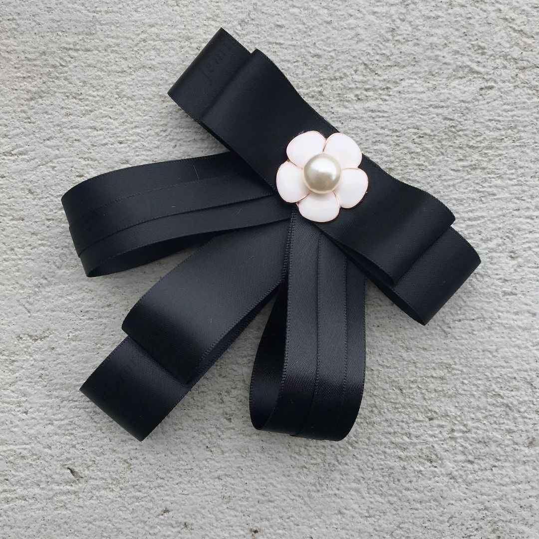 Cài áo nữ nơ ruy băng handmade