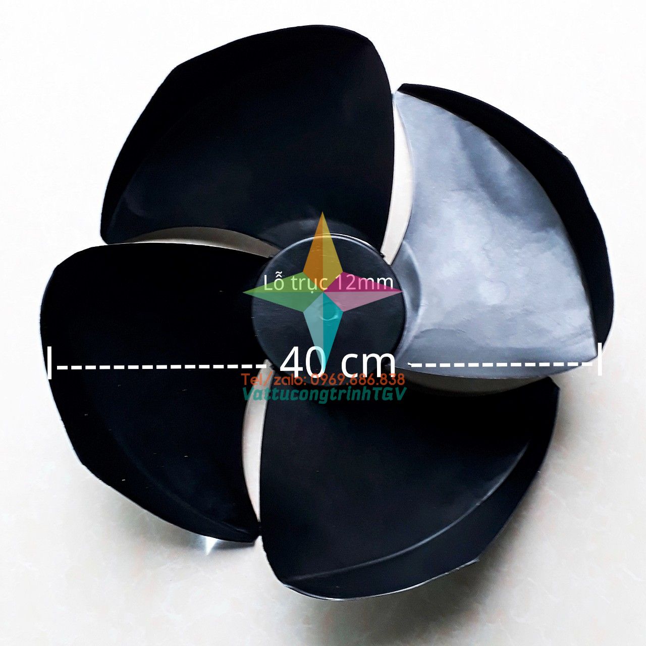 Cánh quạt ĐK 40cm ngược chiều thay thế cho quạt điều hòa hơi nước