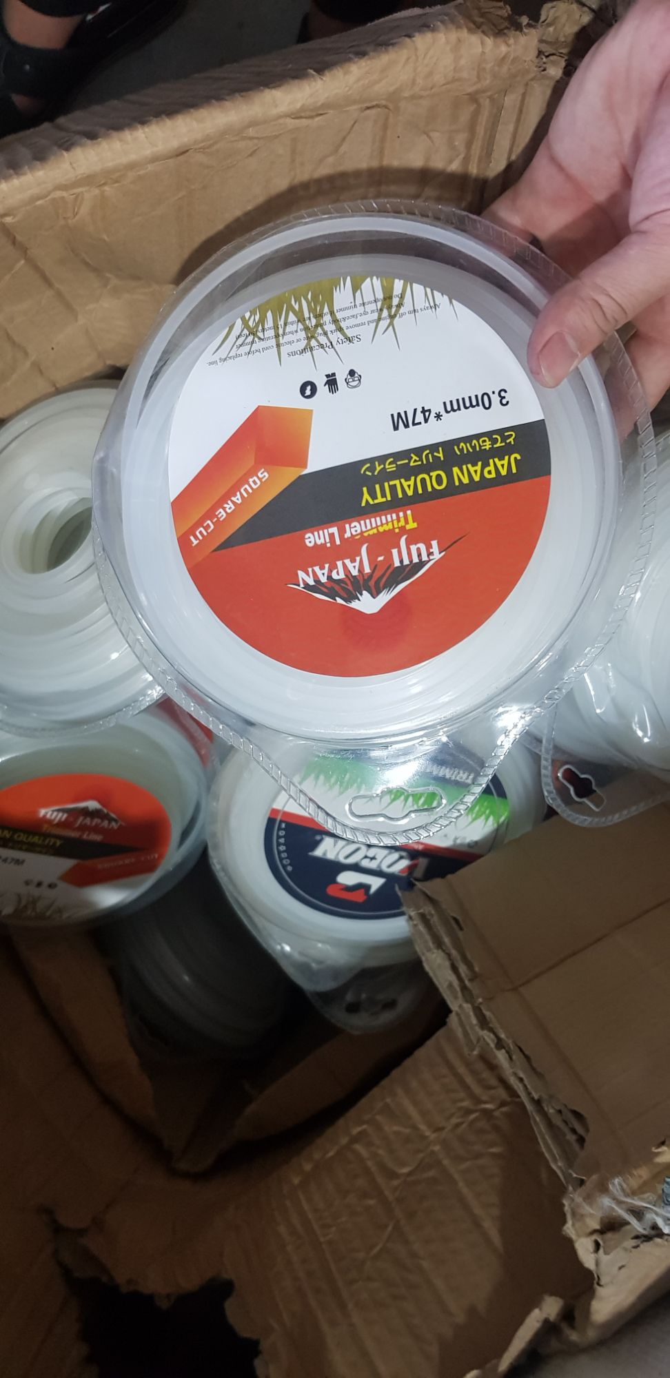 Cước máy cắt cỏ vuông 3.5mm x 35M (ảnh thật 100%)