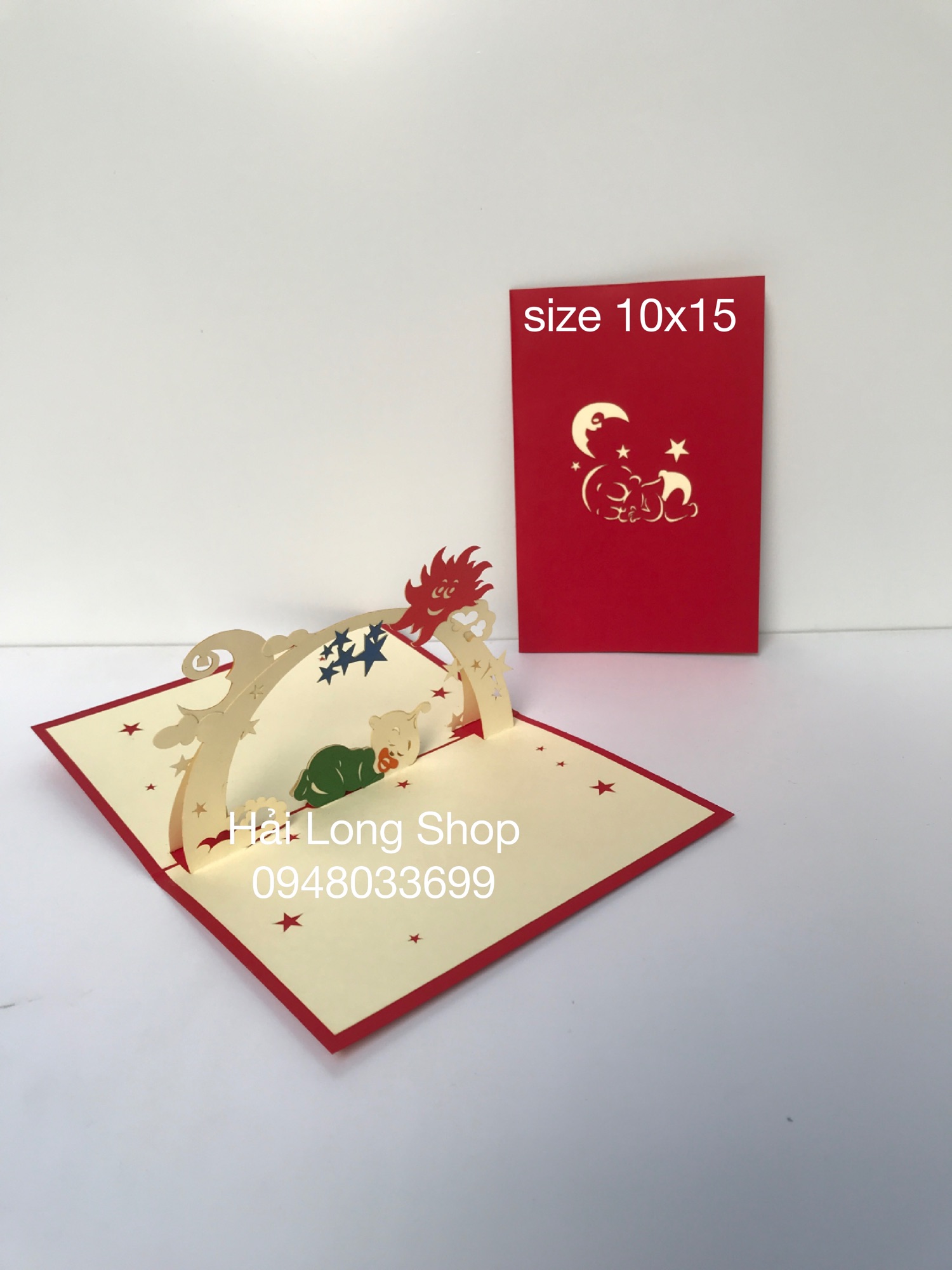 Em Bé 3 ( đang ngủ ) - Baby - Love - Thiệp 3D