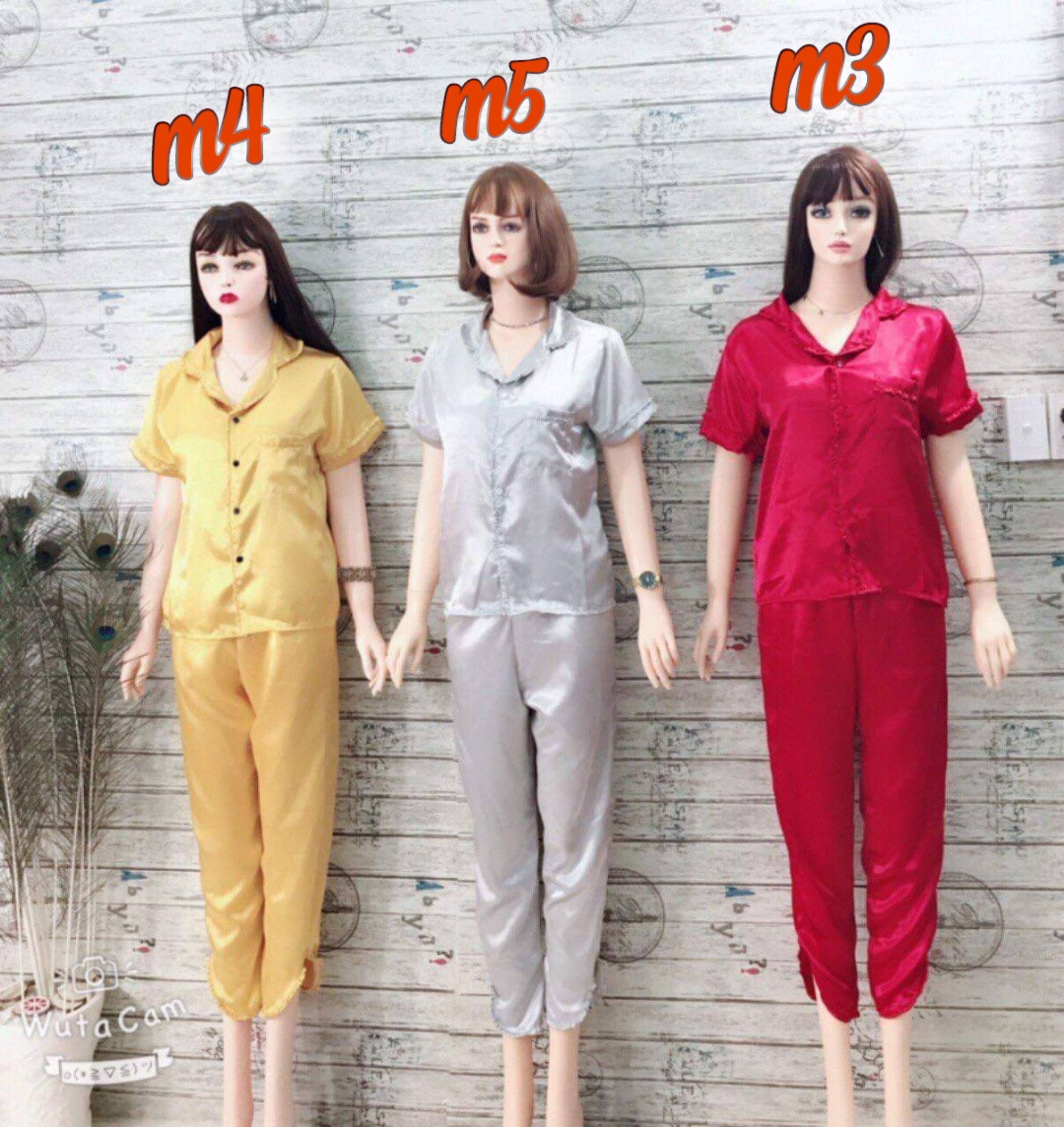[HCM]Bộ Pijama Lụa Phối Bèo Đơn Giản Tinh Tế