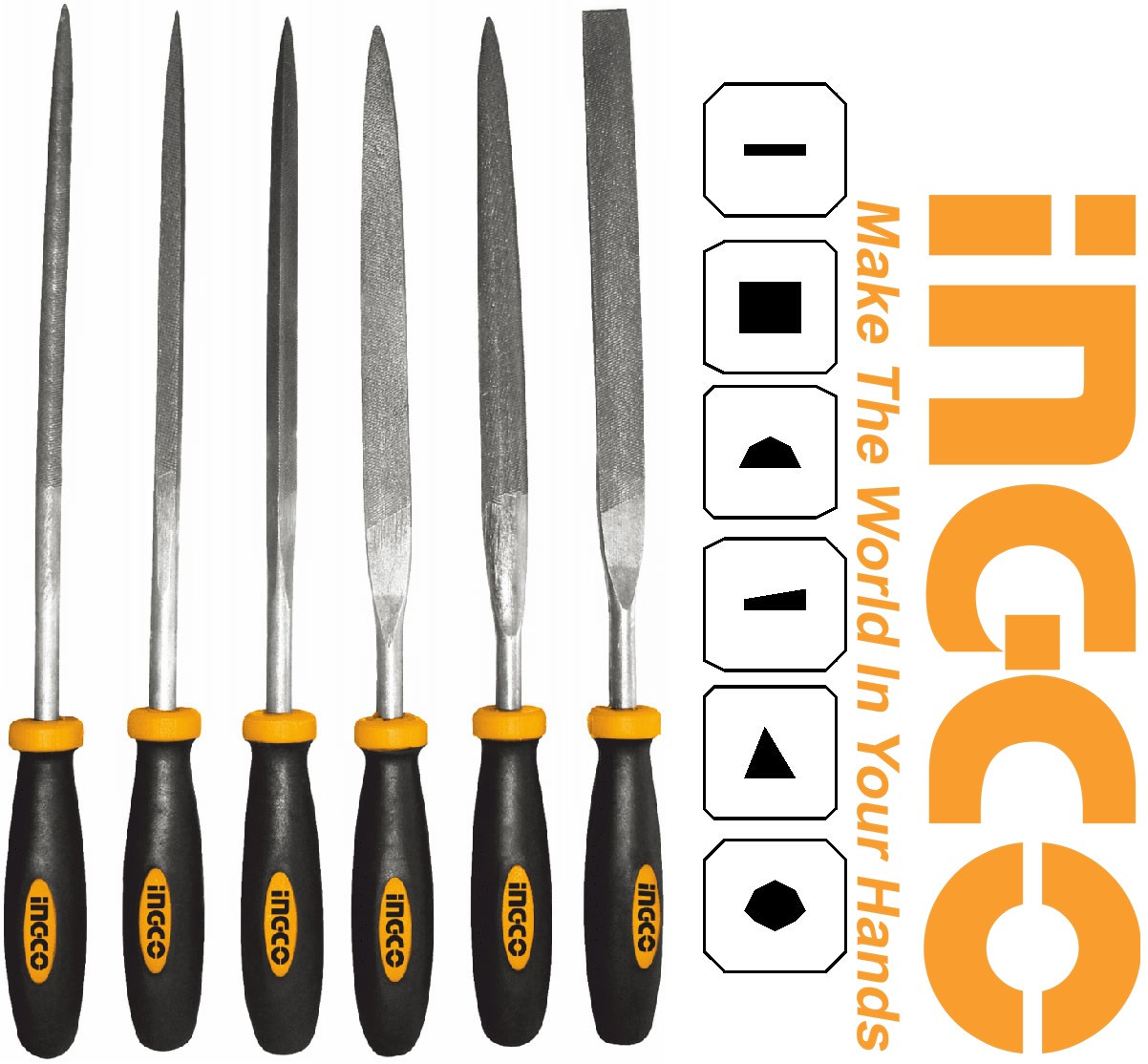 Bộ 6 giũa dũa mini 140mm 5.5inch 3mm ingco hktf63 tht91462