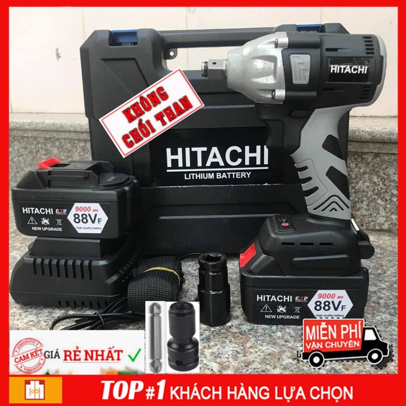 Máy xiết bulong Hitachi 88V không chổi than, may siet bulong, may van oc,