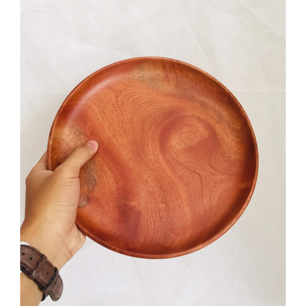 Bộ Dĩa Tròn Gỗ Xà Cừ Thanh Tú