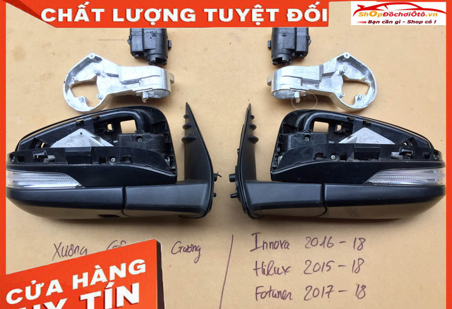 Mô tơ gập gương, khung xương gương Innova 2016-2018
