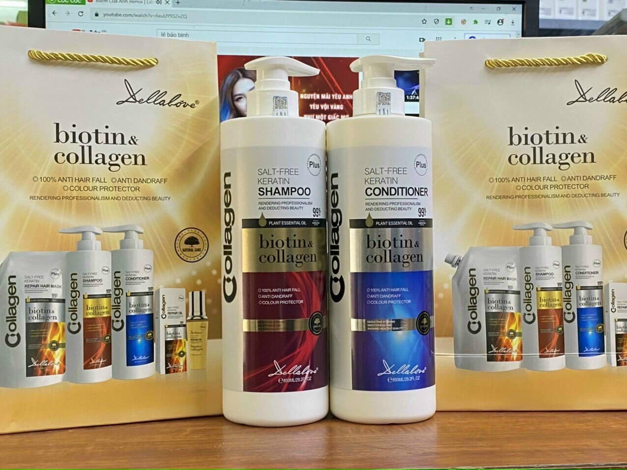 [Siêu Sale] [Chính hãng] BIOTIN DẦU GỘI XẢ DELLALOVE