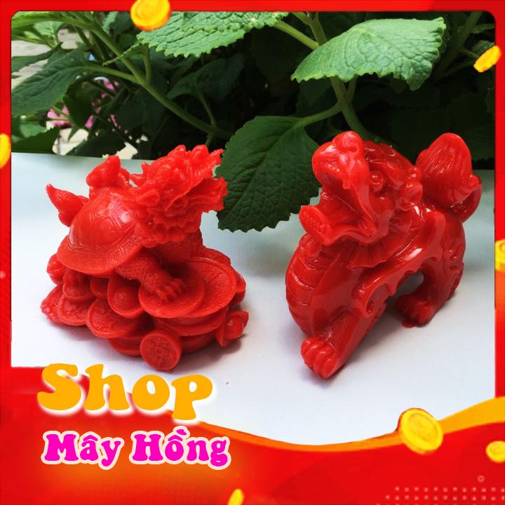 Combo Long quy cõng con - tỳ hưu đỏ hút tài lộc