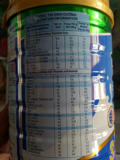 Sữa Bột Nuvita Grow 3+ (Từ 3 tuổi trở lên) - Lon 900g