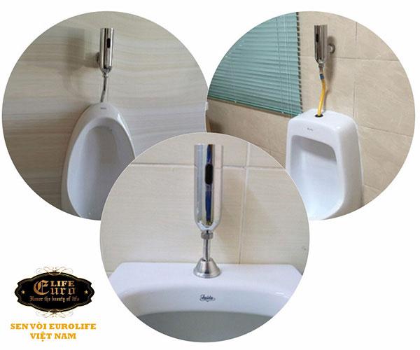 Bộ xả tiểu cảm ứng Eurolife EL-A105 (Trắng bạc)
