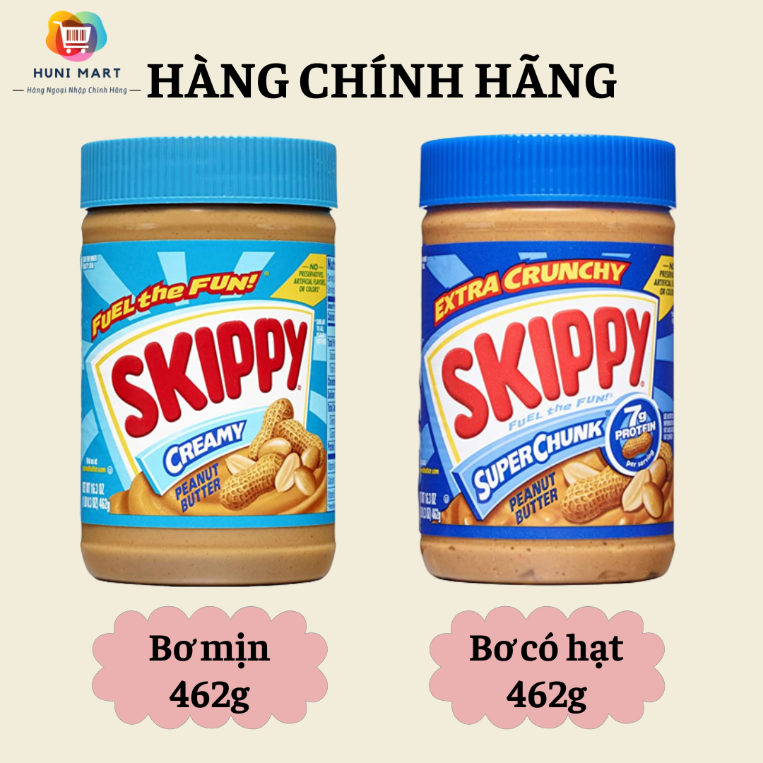 [THƠM, BÉO] BƠ ĐẬU PHỘNG SKIPPY 462g